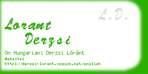 lorant derzsi business card