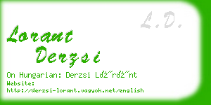 lorant derzsi business card